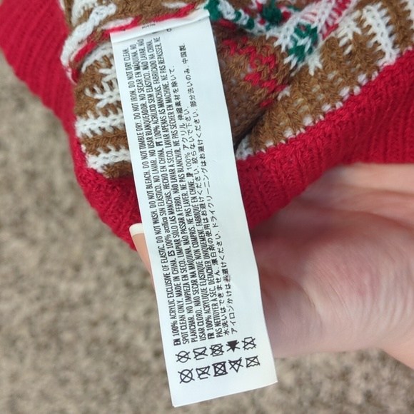 Forever 21 red brown festive Christmas reindeer knit mini skirt - Picture 6 of 7